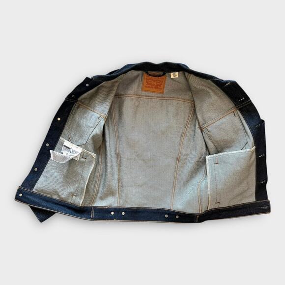 Levi’s Denim Classic Trucker Jean Jacket Dark Wash Women's siz XS - Picture 2 of 11